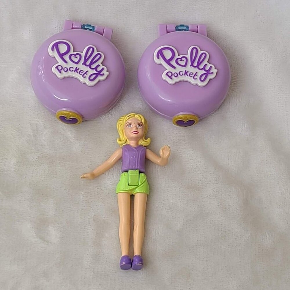 Polly Pocket Mixed Lot Mattel 2019 Winter Compacts + 2003 McDonalds Doll - Picture 3 of 8